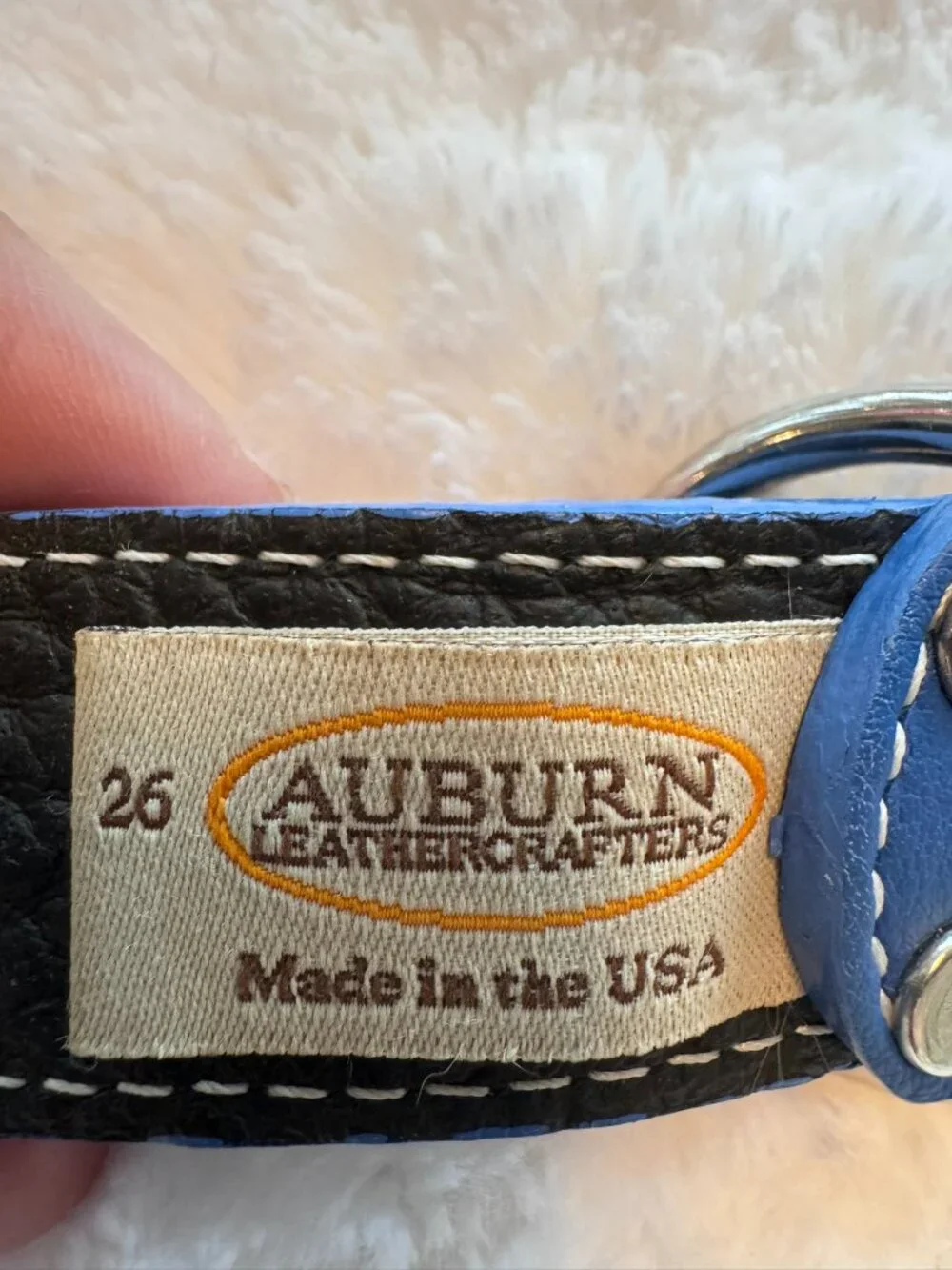 Swarovski Crystal Italian Leather Dog Collar (Like New) - Size 26